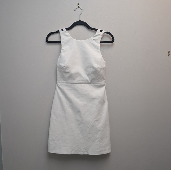 Zara White Cross Back Dress - Picture 7 of 10
